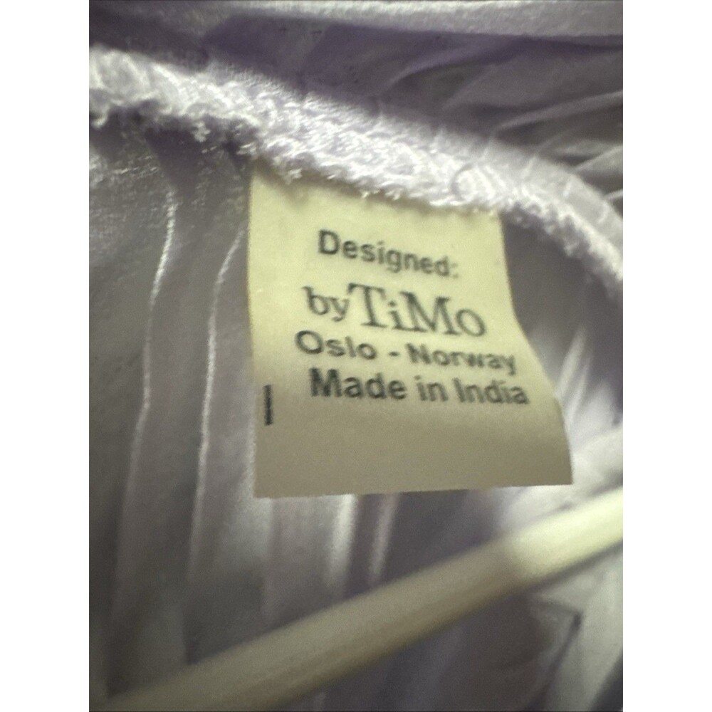 By Timo  Plisse Pleated Women's  Size S  Length  under knee Midi Dress Lilac NWT - Picture 9 of 13